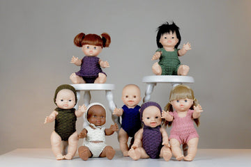 Paola Reina - Babypop jongetje Gordi ongekleed - Wit en bruine ogen